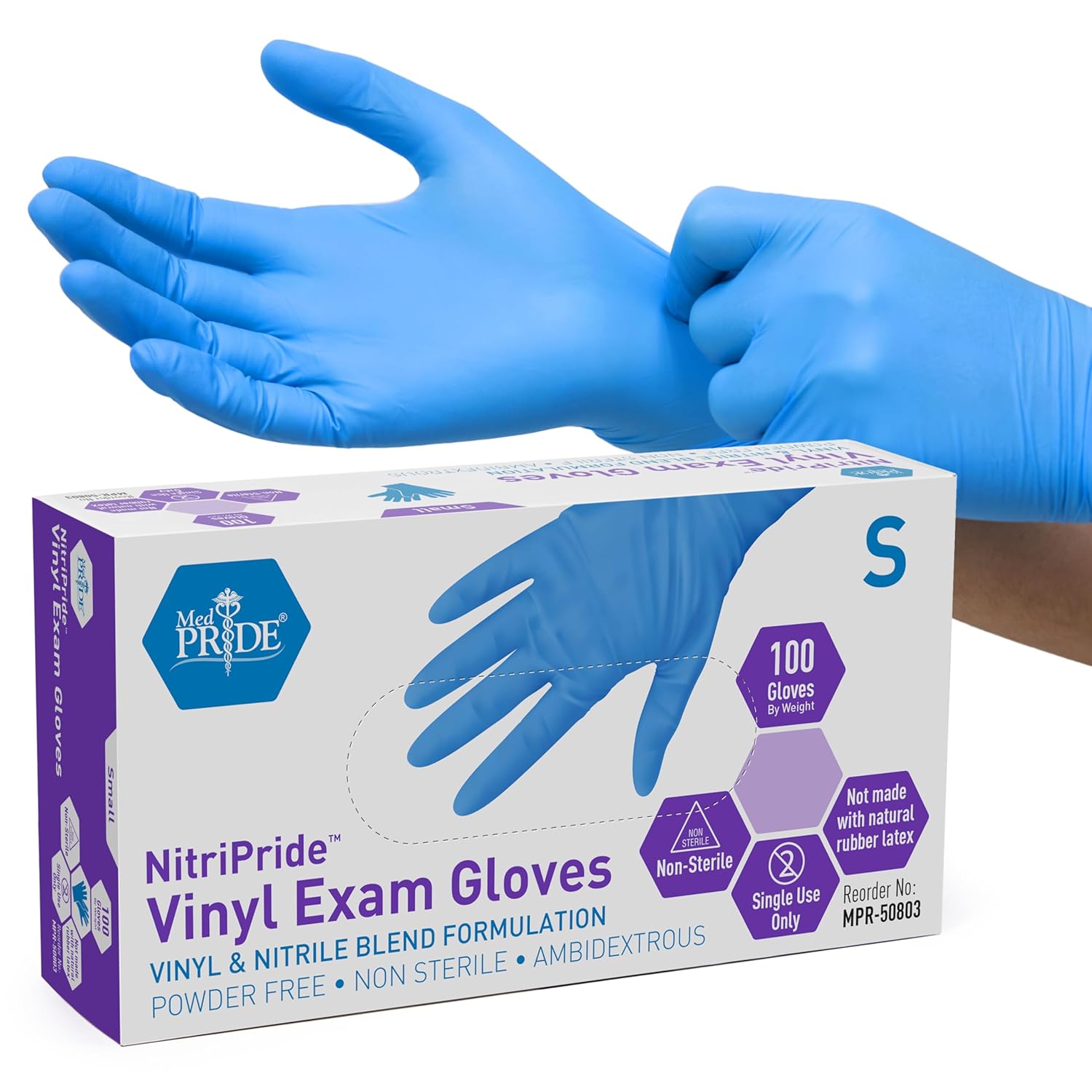 Exam Glove Nitrile - Nitrile/Vinyl Blend Exam Gloves, Powder-Free, Latex-Free,