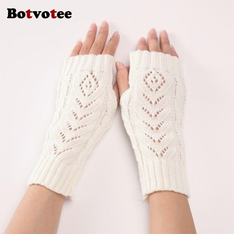 Fingerless Glove Knit - Botvotee Y2k Accessories Free Shipping Arm
