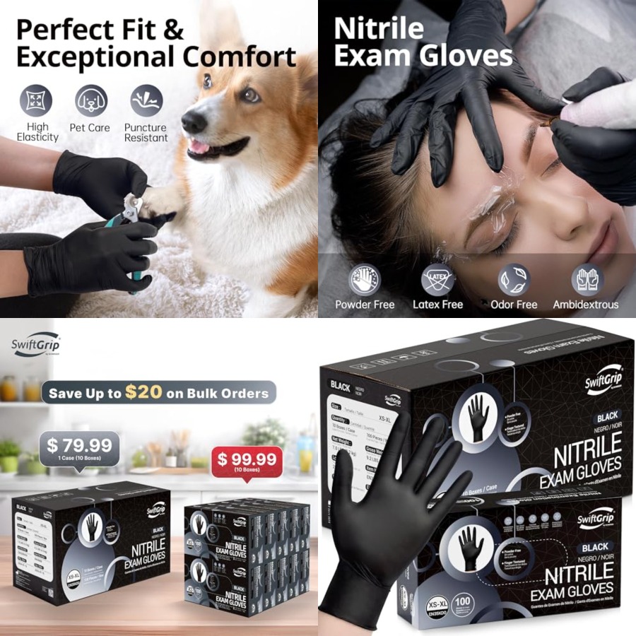 SwiftGrip Disposable Nitrile E - Exam Glove Nitrile 评论和价格