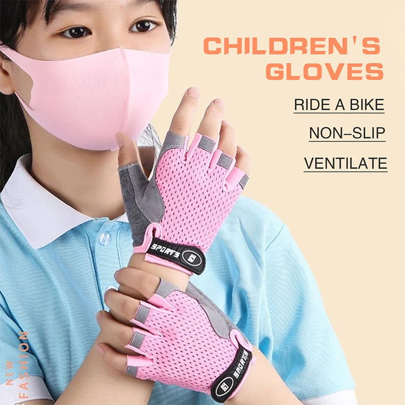 Kids Half Finger Sports Cyclin - Cycling Glove Padded 评论和价格