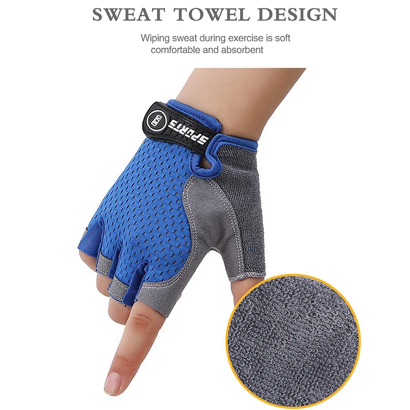 Kids Half Finger Sports Cyclin - Cycling Glove Padded 评论和价格