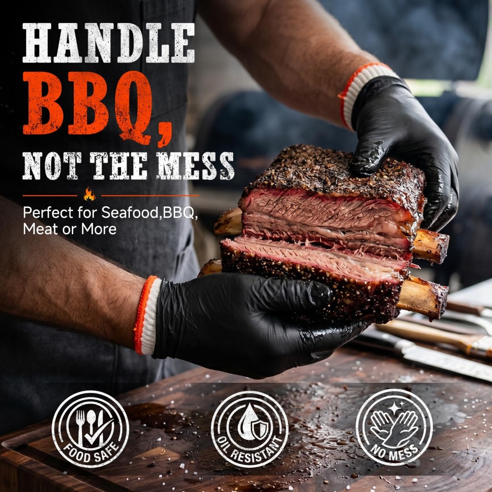 BBQ Gloves 50 Disposable Nitri - Latex Disposable Glove 评论和价格