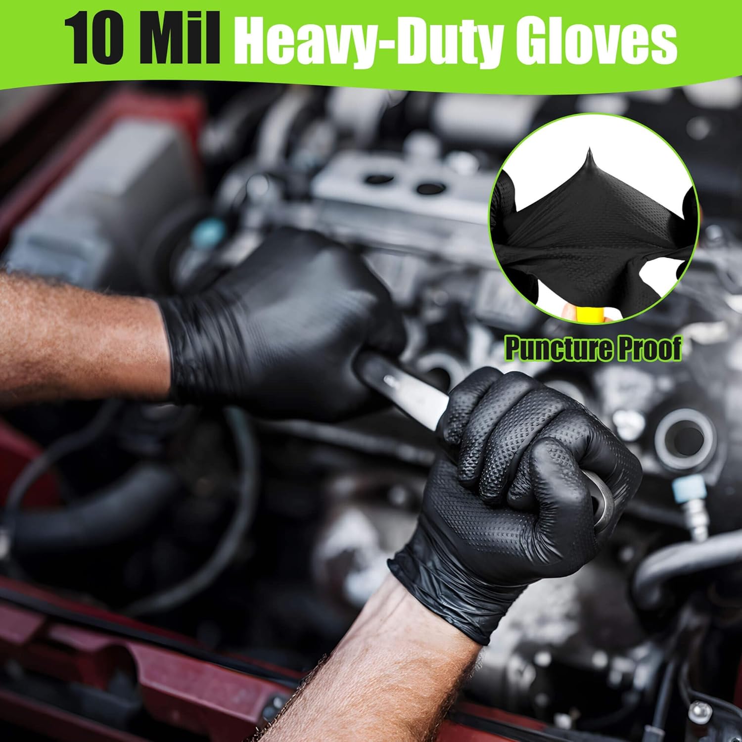 10 Mil Nitrile Gloves Large -  - Latex Disposable Glove 评论和价格