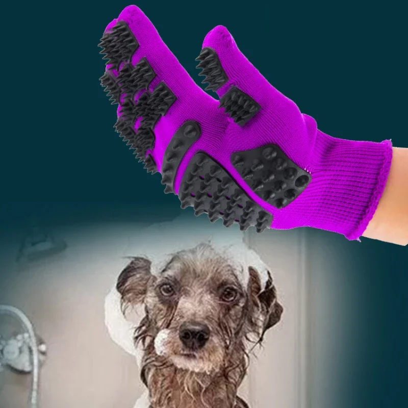 1PC Pet Hair Grooming Gloves C - Rubber Glove Cleaning 评论和价格