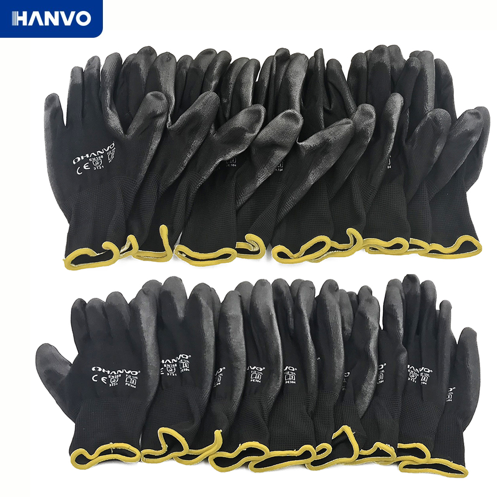 10 Pairs PU Nitrile Safety Coa - Nitrile Mechanic Glove 评论和价格