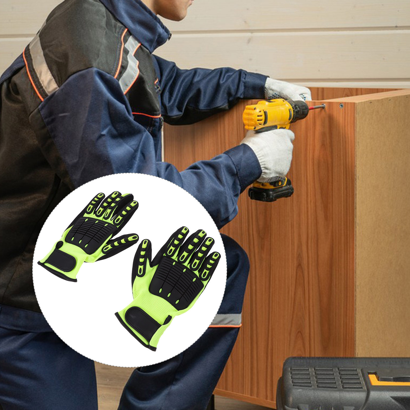 1Pair Heavy Duty Cut Resistant - Work Glove Impact 评论和价格