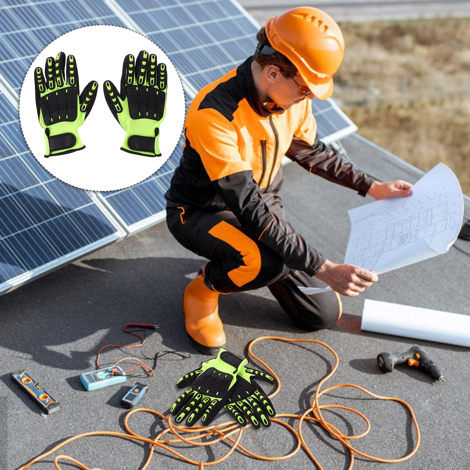 1Pair Heavy Duty Cut Resistant - Work Glove Impact 评论和价格