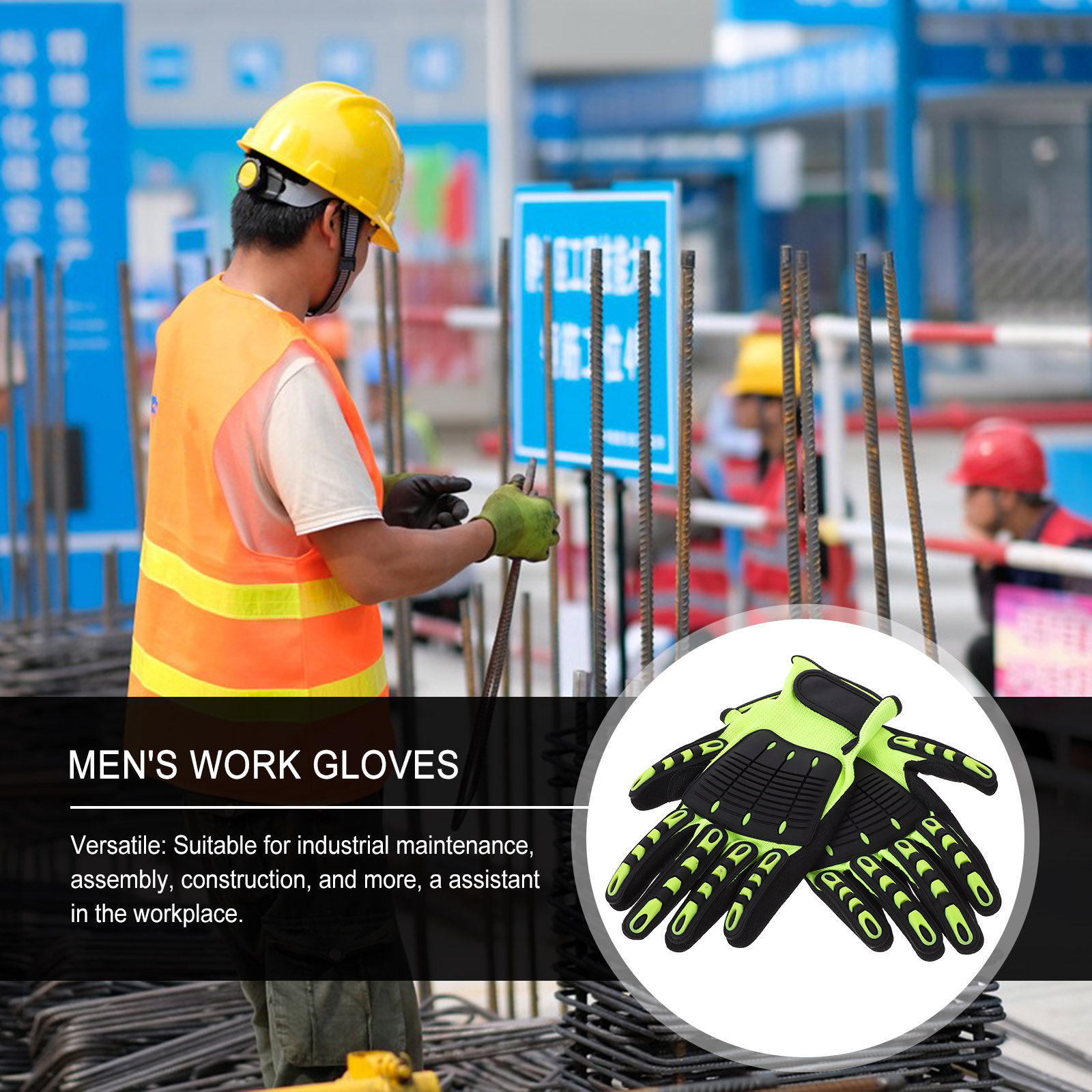 1Pair Heavy Duty Cut Resistant - Work Glove Impact 评论和价格