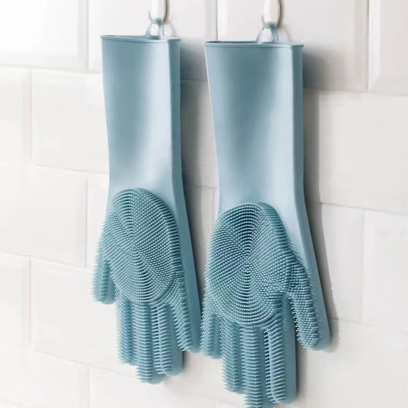 Silicone dishwashing gloves, m - Dish Glove Rubber 评论和价格