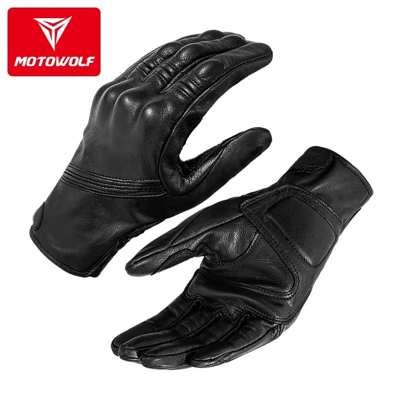 Leather Motorcycle Gloves Men' - Motorcycle Glove Knuckle 评论和价格