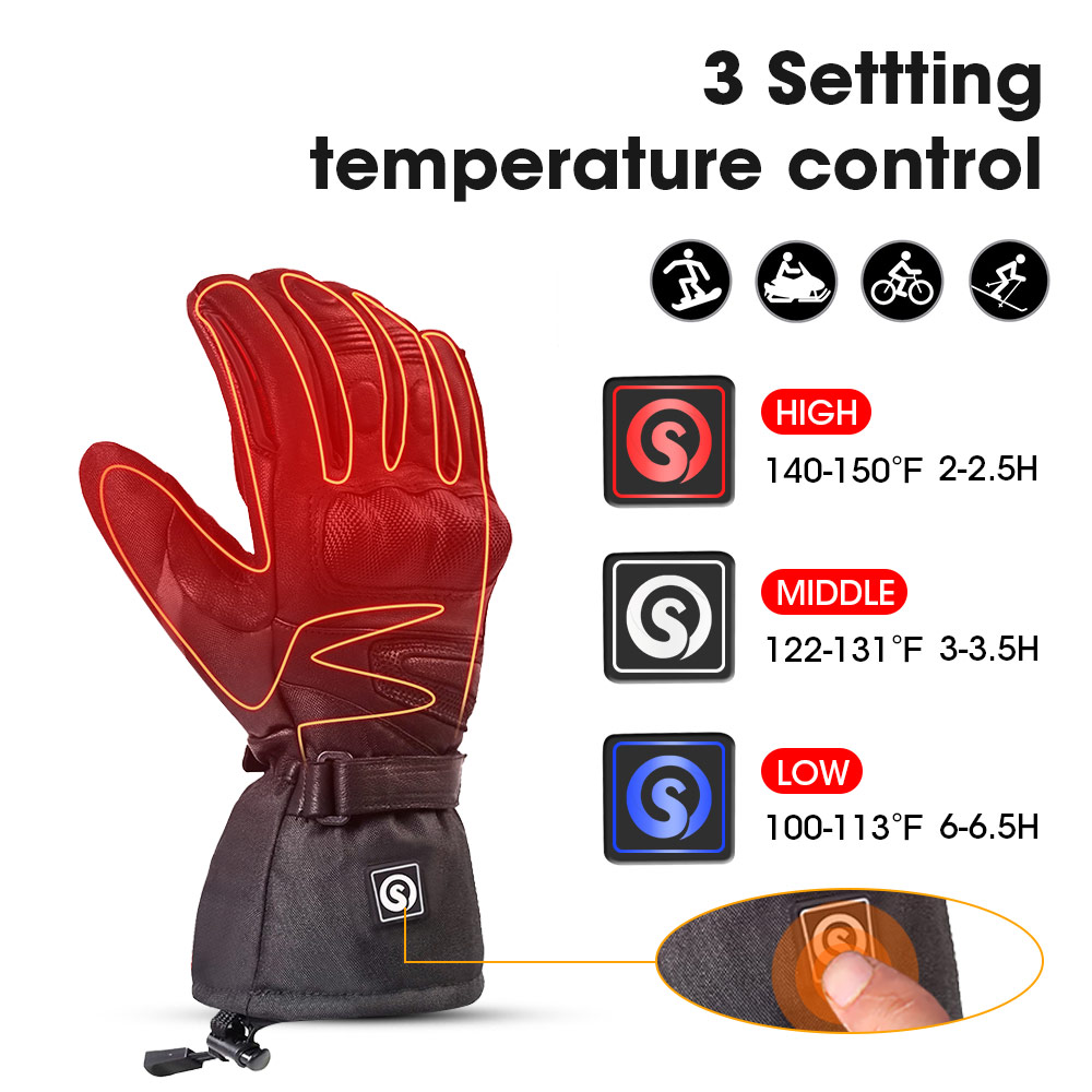 Snow Deer Winter Electric Heat - Ski Glove Waterproof 评论和价格
