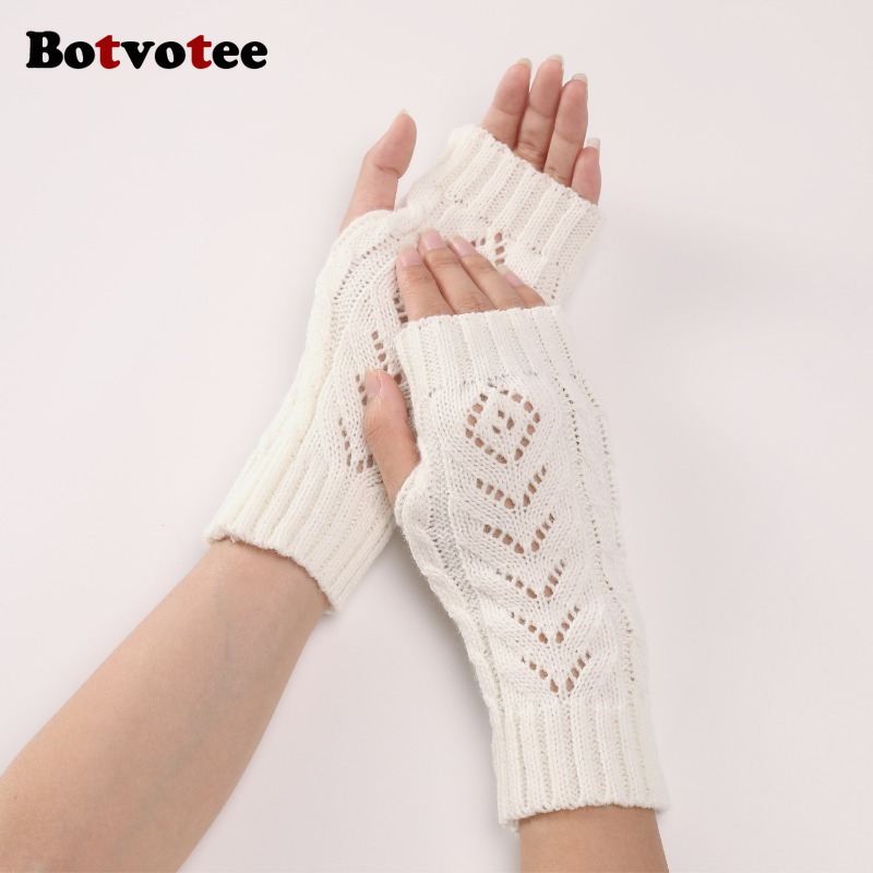 Botvotee Y2k Accessories Free  - Fingerless Glove Knit 评论和价格