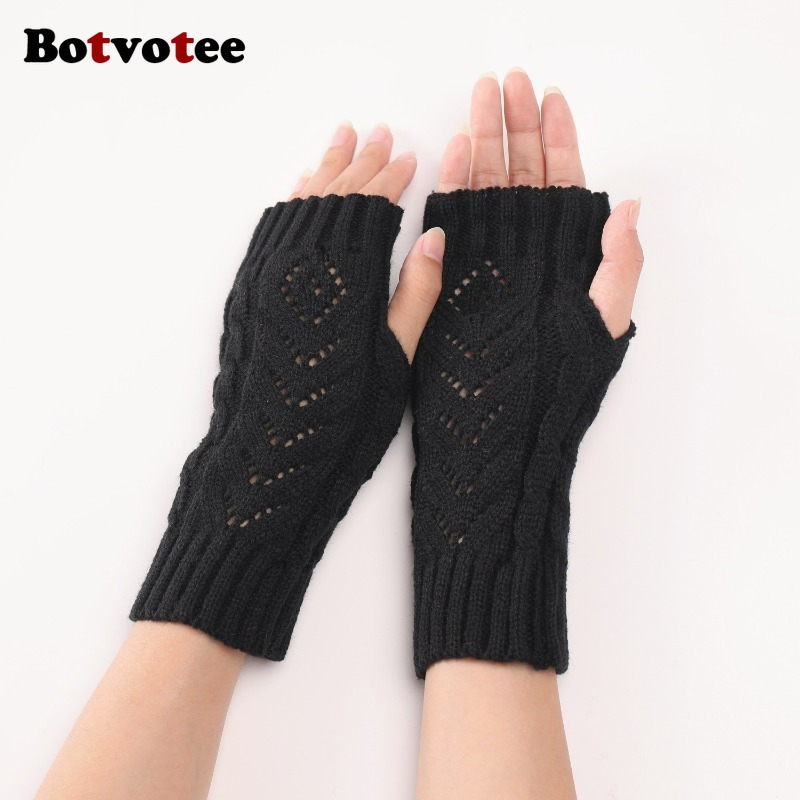 Botvotee Y2k Accessories Free  - Fingerless Glove Knit 评论和价格