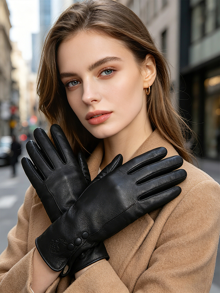Fashion simple warm women leat - Leather Driving Glove 评论和价格
