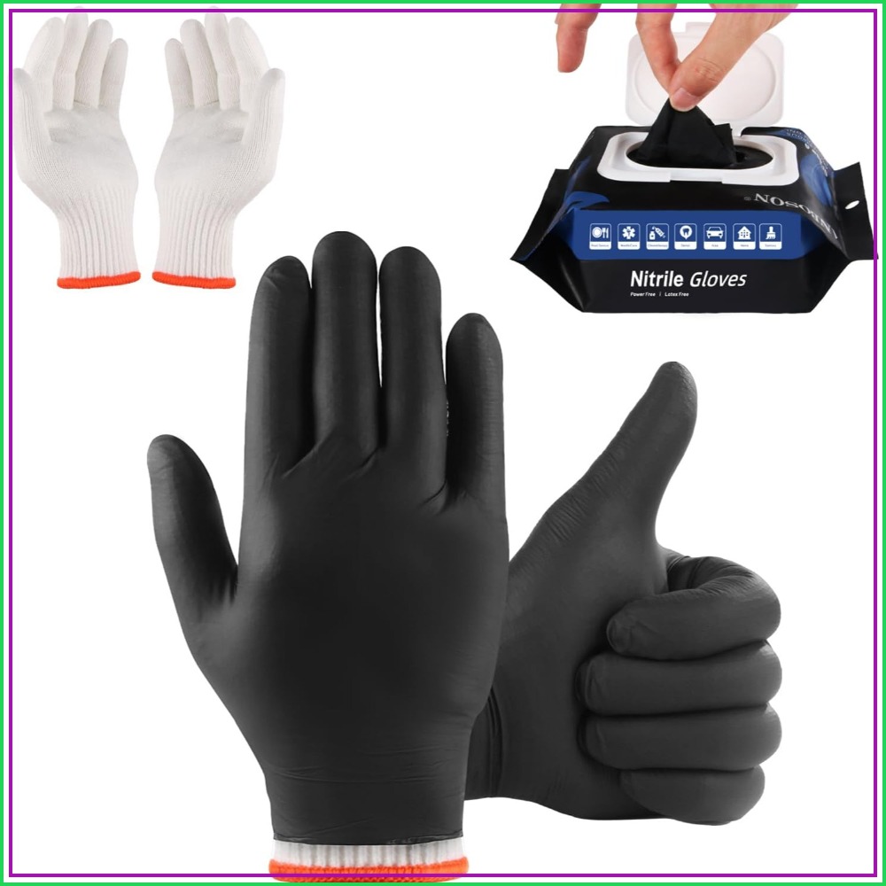 50 Disposable Nitrile Gloves + - Heat Resistant Glove 评论和价格