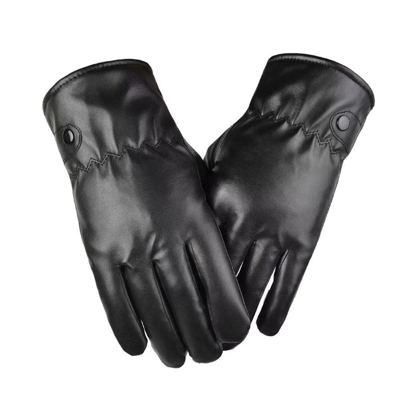 Winter Fashion Black PU Leathe - Leather Driving Glove 评论和价格