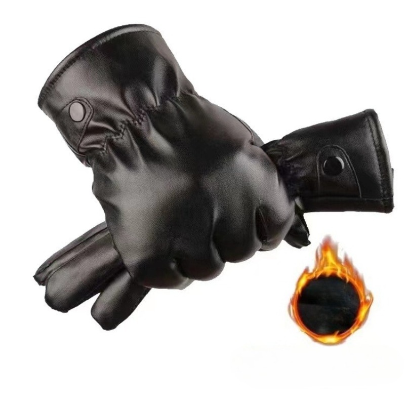 Winter Fashion Black PU Leathe - Leather Driving Glove 评论和价格