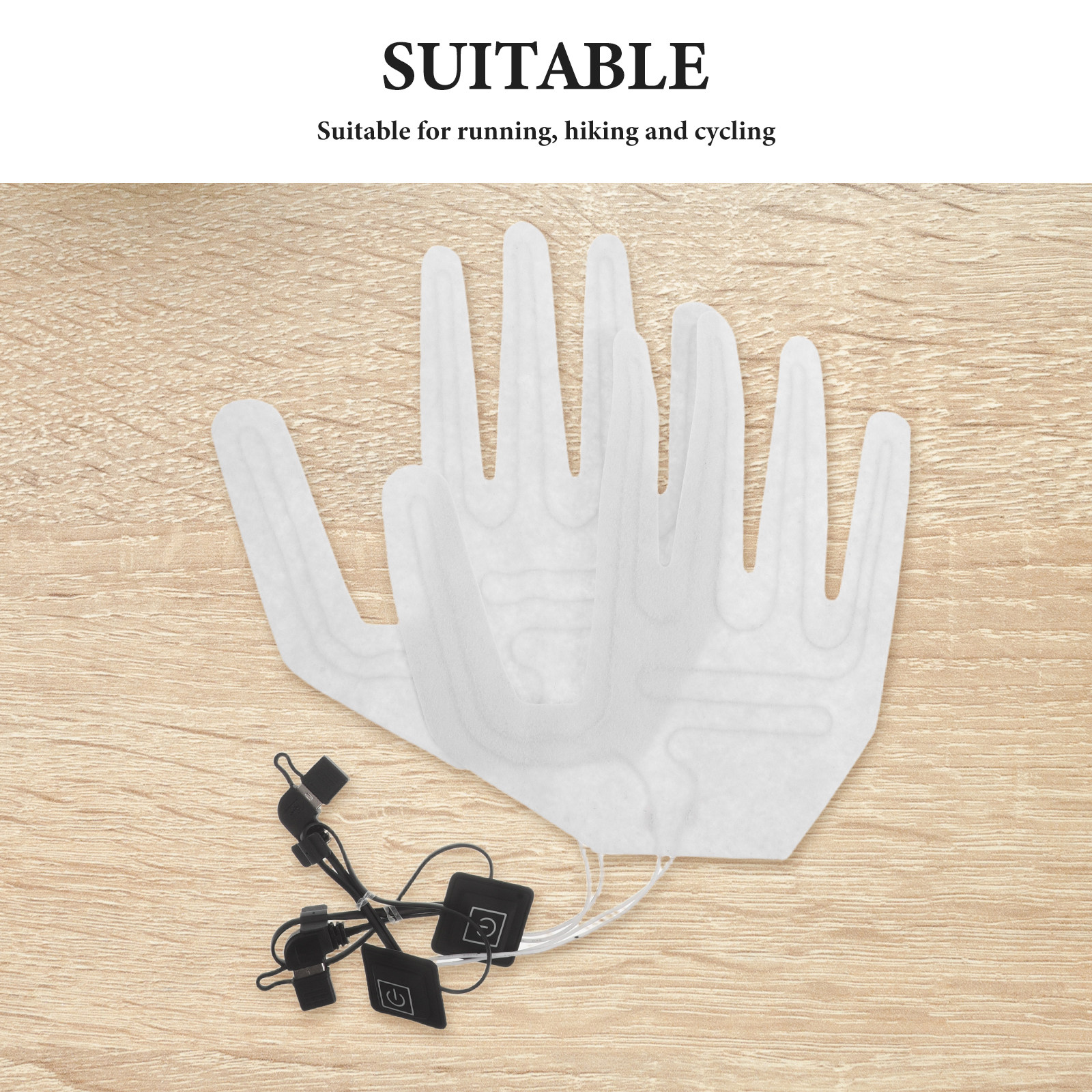 2Pcs Full Finger Electric Heat - Cycling Glove Padded 评论和价格