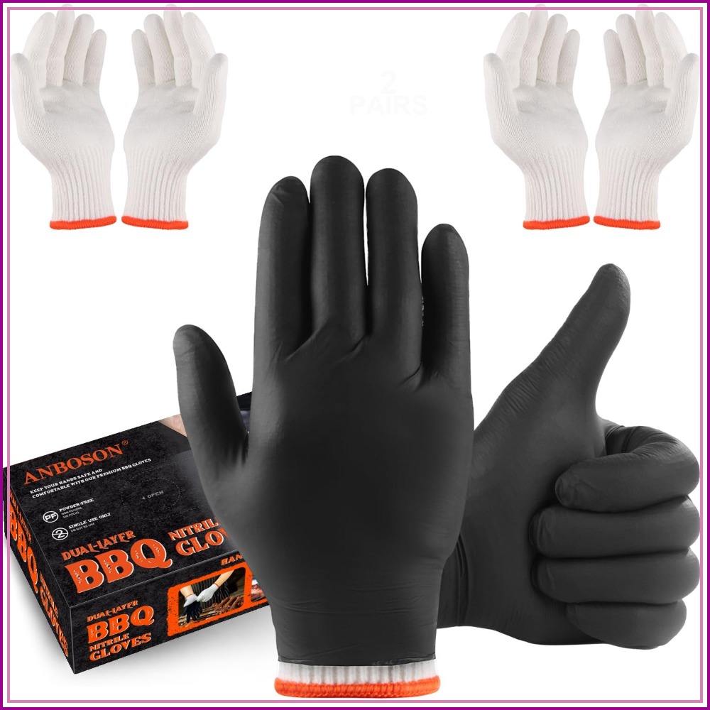 Disposable BBQ Gloves 100 Pack - Heat Resistant Glove 评论和价格