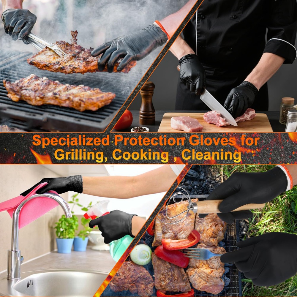 Disposable BBQ Gloves 100 Pack - Heat Resistant Glove 评论和价格