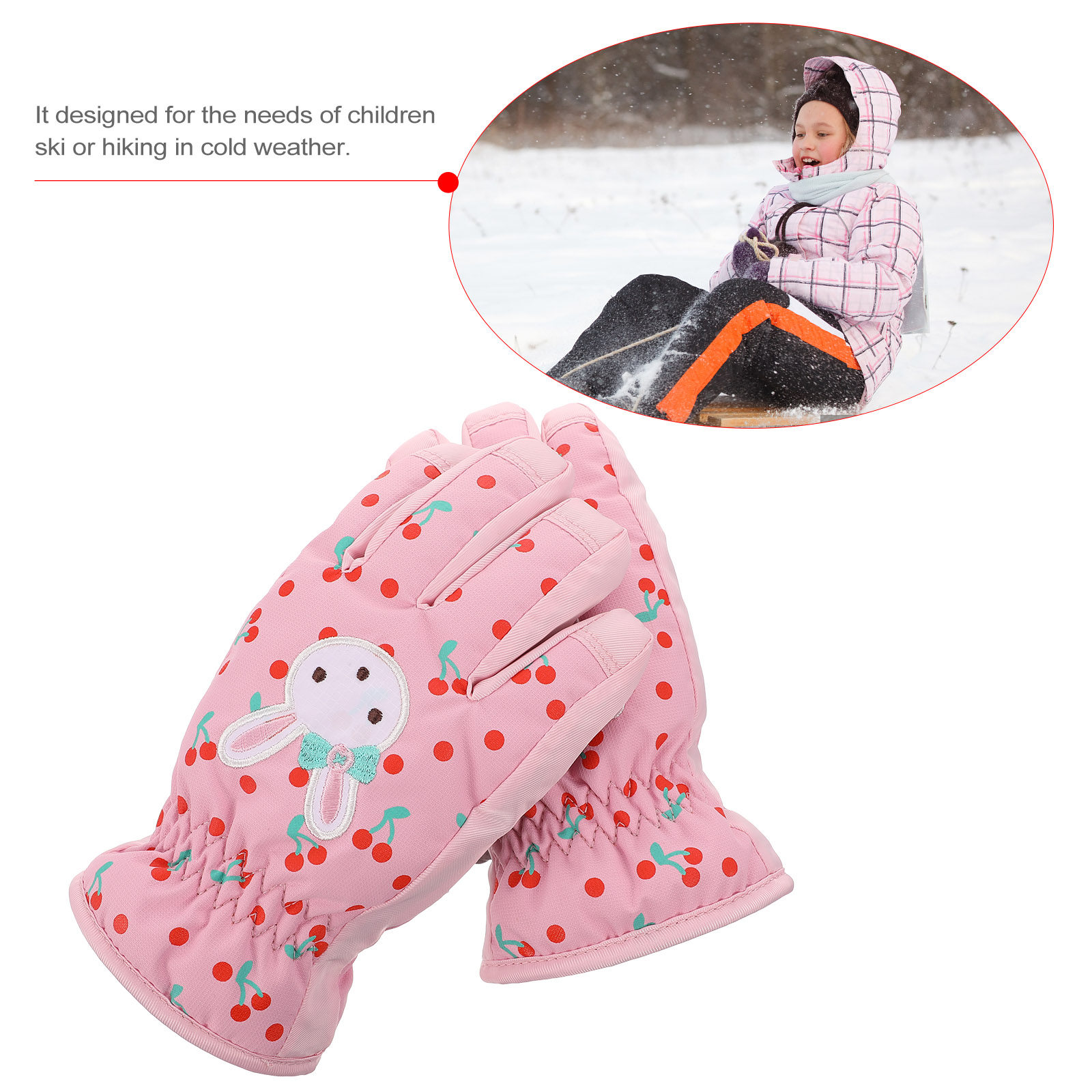 1Pair Children Ski Gloves Wate - Winter Glove Insulated 评论和价格