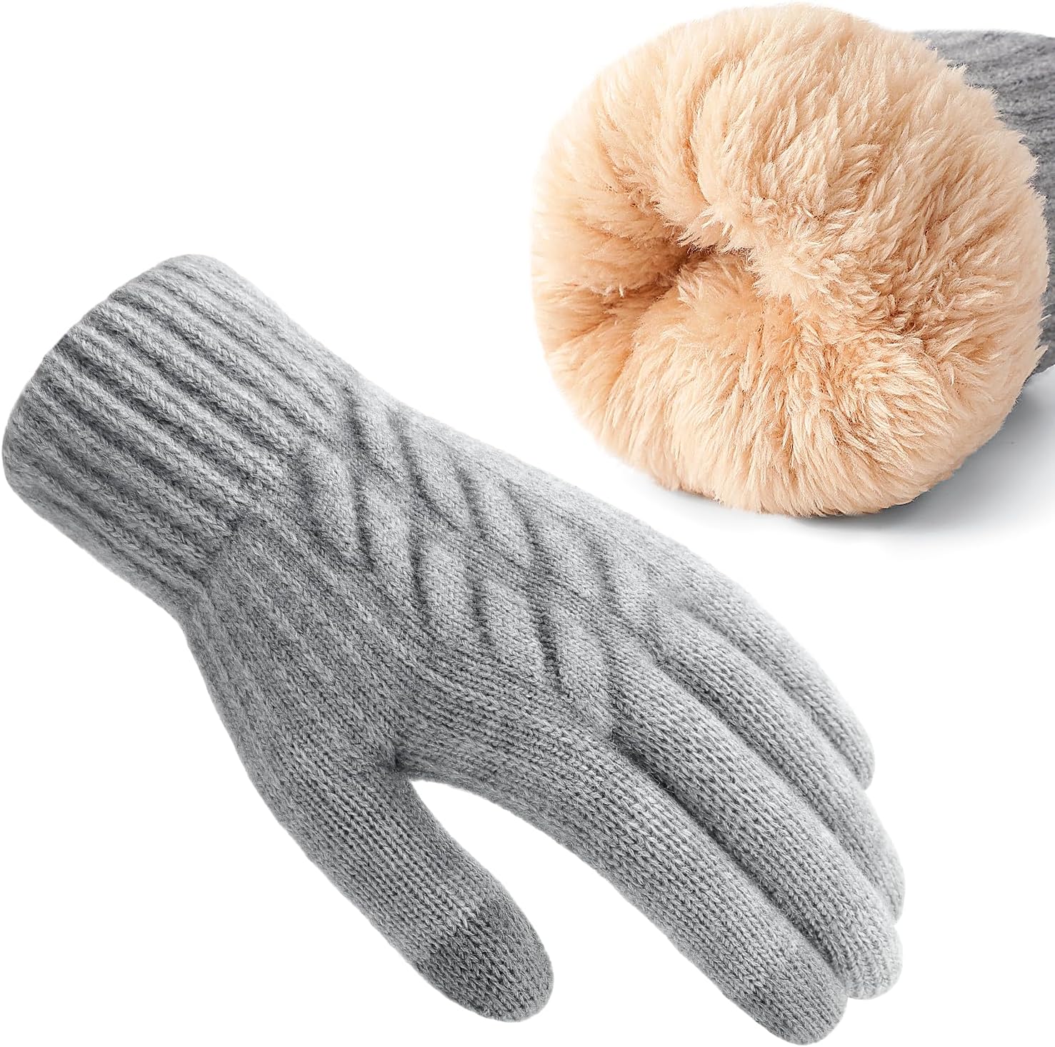 Winter Gloves – Thick Wool Fle - Winter Glove Insulated 评论和价格