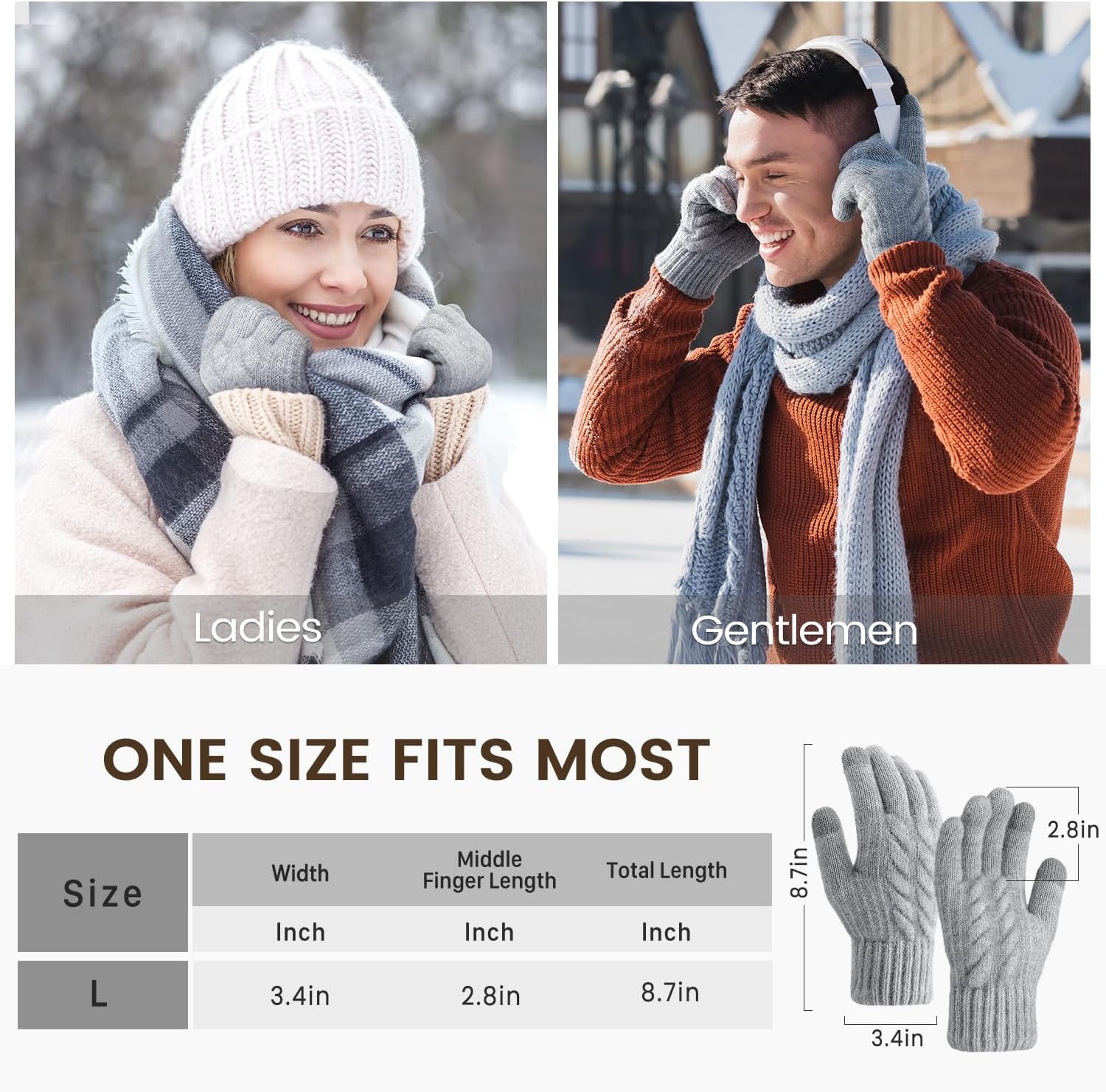 Winter Gloves – Thick Wool Fle - Winter Glove Insulated 评论和价格