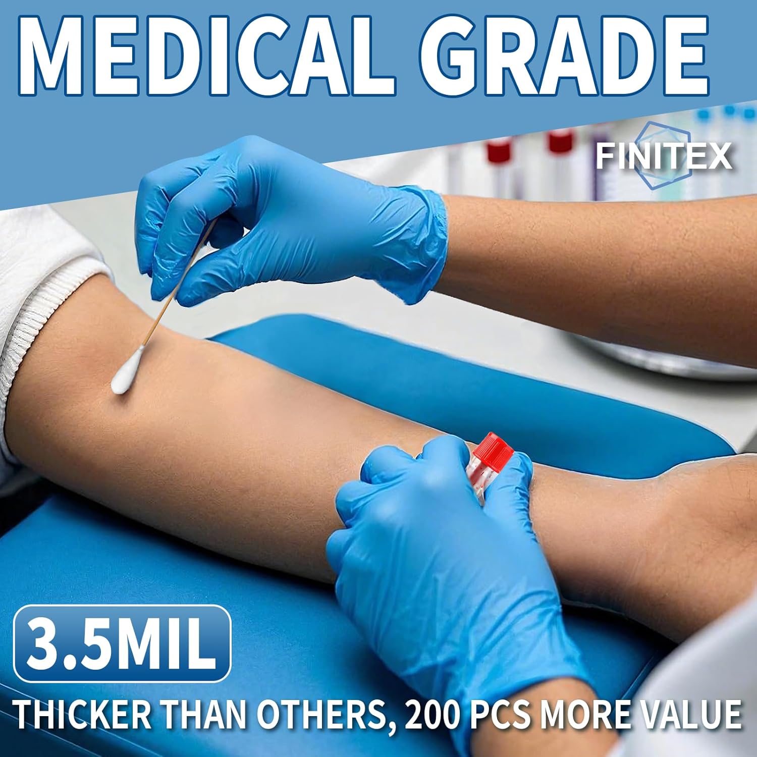 Blue Nitrile Exam Gloves - 200 - Exam Glove Nitrile 评论和价格