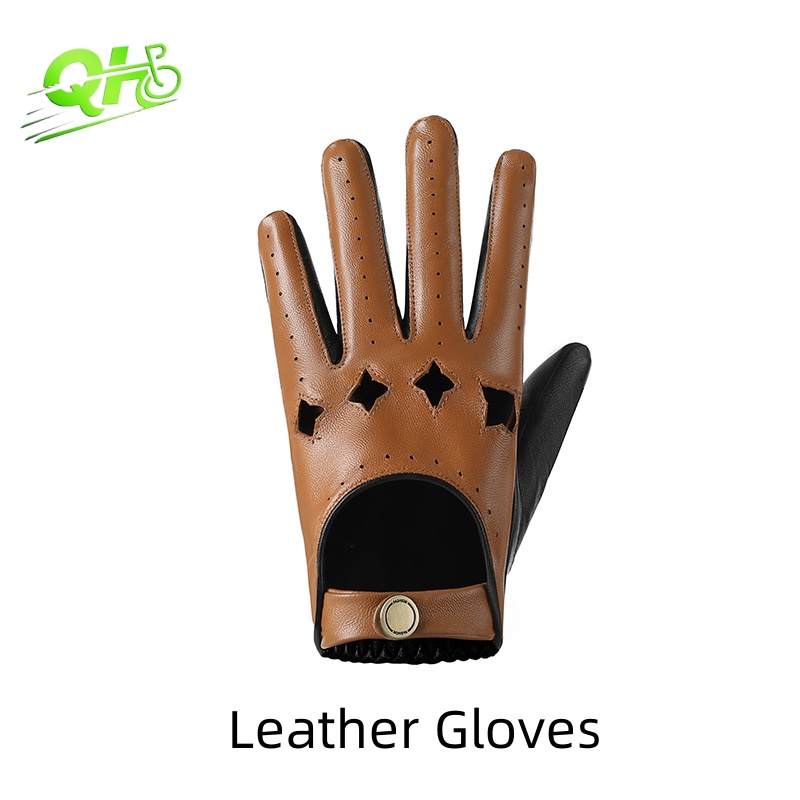 Men Leather Gloves Motorcycle  - Leather Driving Glove 评论和价格
