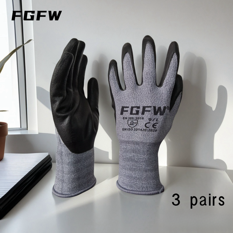 3 Pairs Soft Breathable Spande - Nitrile Mechanic Glove 评论和价格