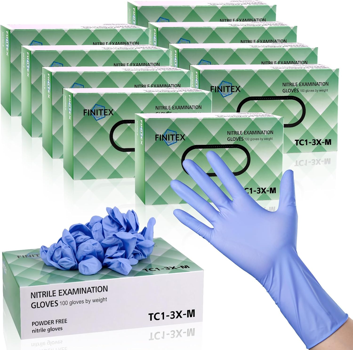 Nitrile Disposable Gloves Ice  - Exam Glove Nitrile 评论和价格