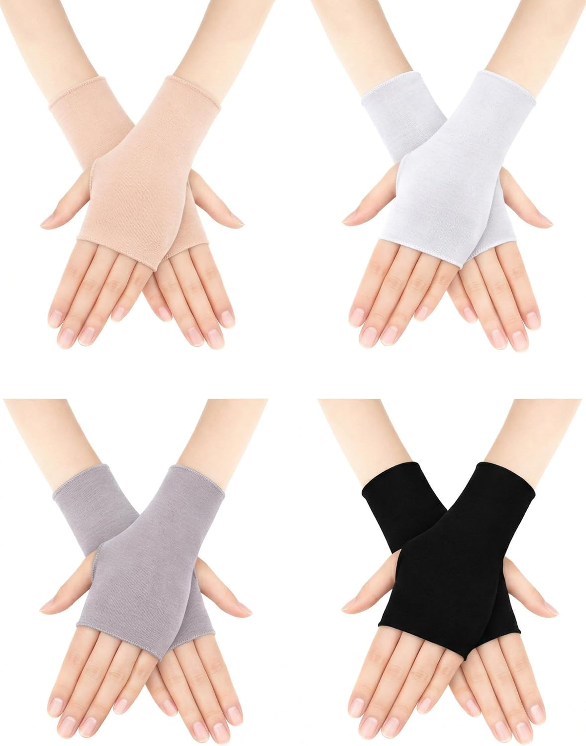 1 pair of sun protection glove - Fingerless Glove Knit 评论和价格