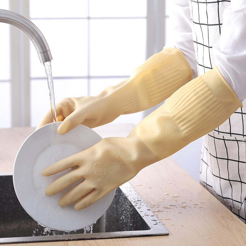 38cm Household Laundry Gloves  - Dish Glove Rubber 评论和价格