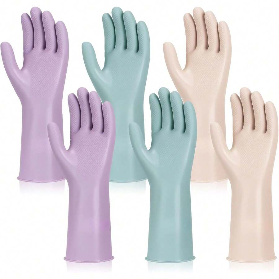 6 Pairs Rubber Cleaning Gloves - Rubber Glove Cleaning 评论和价格