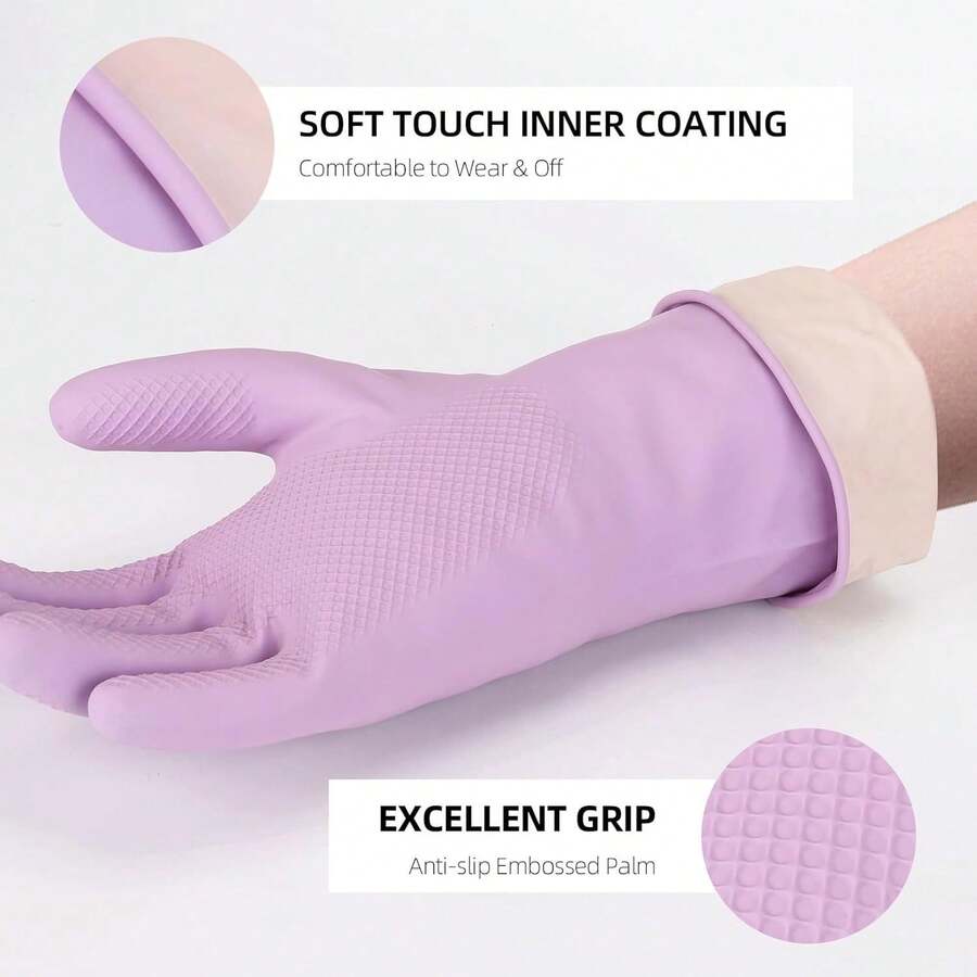 6 Pairs Rubber Cleaning Gloves - Rubber Glove Cleaning 评论和价格