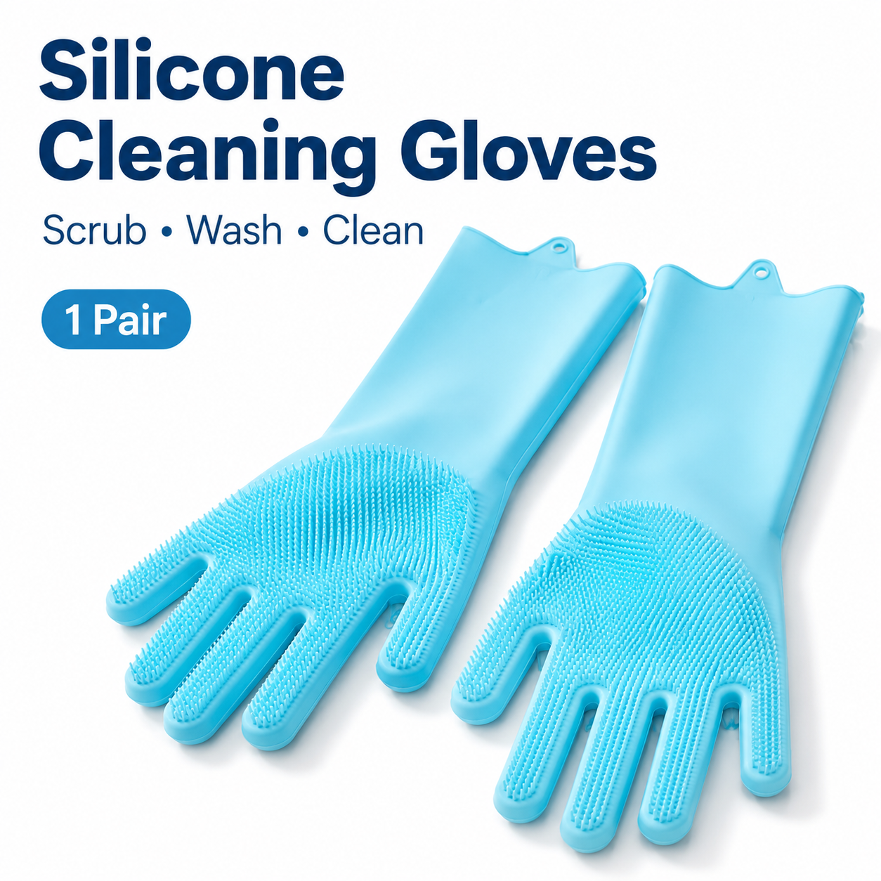 1 Pair Silicone Cleaning Glove - Dish Glove Rubber 评论和价格