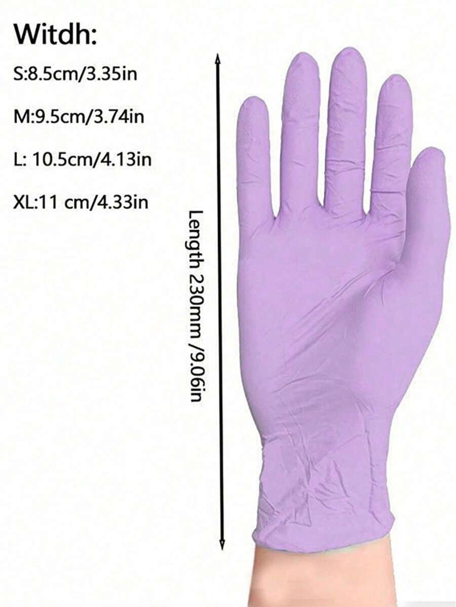 100/50/4pcs Disposable Purple  - Latex Disposable Glove 评论和价格