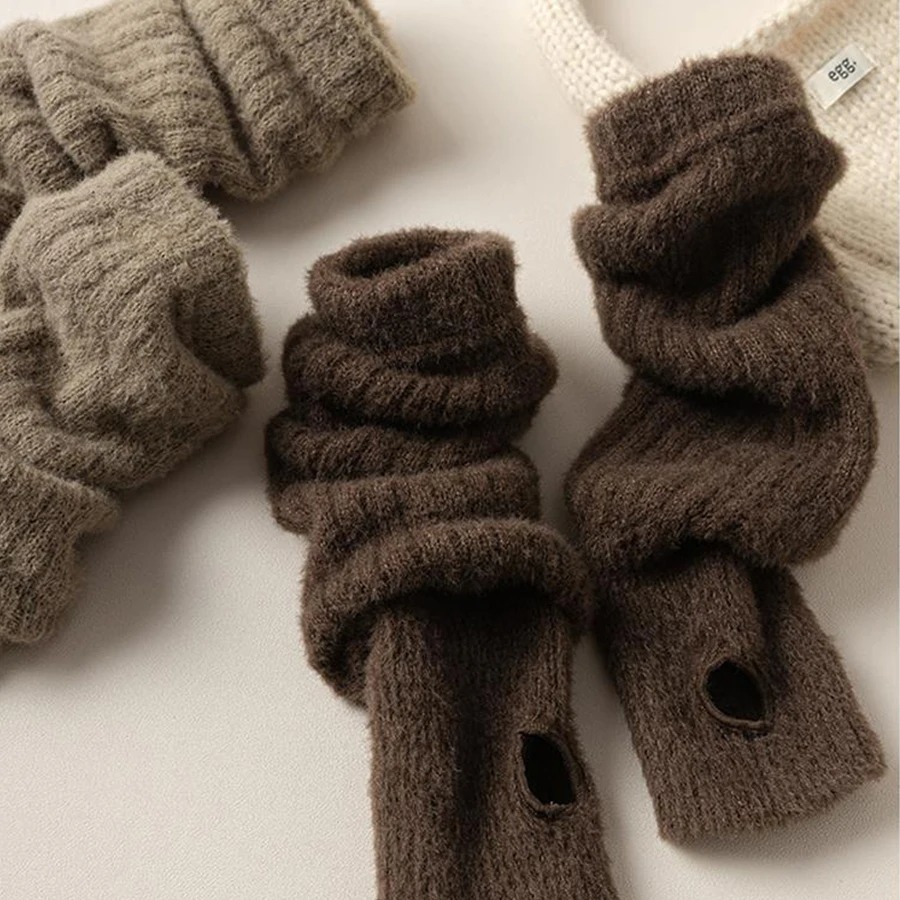 Winter Warm Long Sleeves Glove - Fingerless Glove Knit 评论和价格