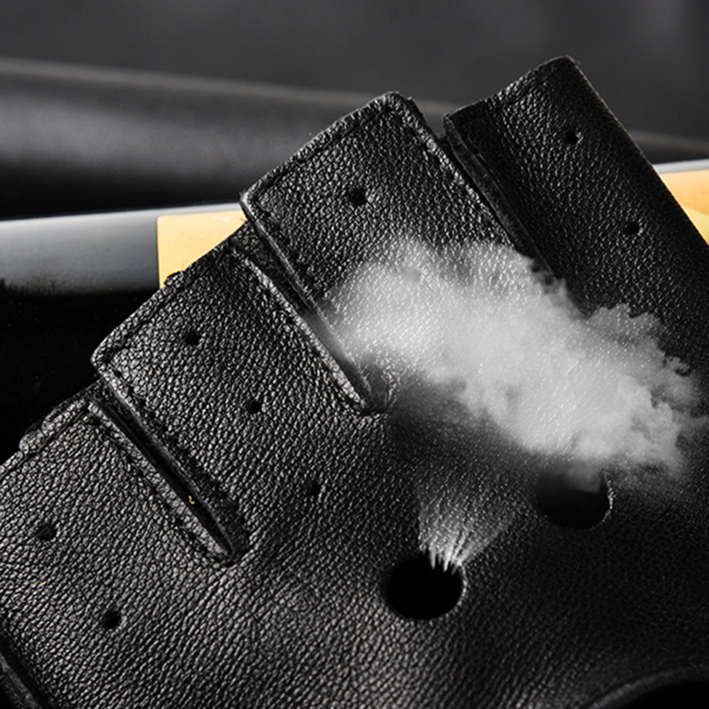 Leather Gloves Men's Half Fing - Leather Driving Glove 评论和价格