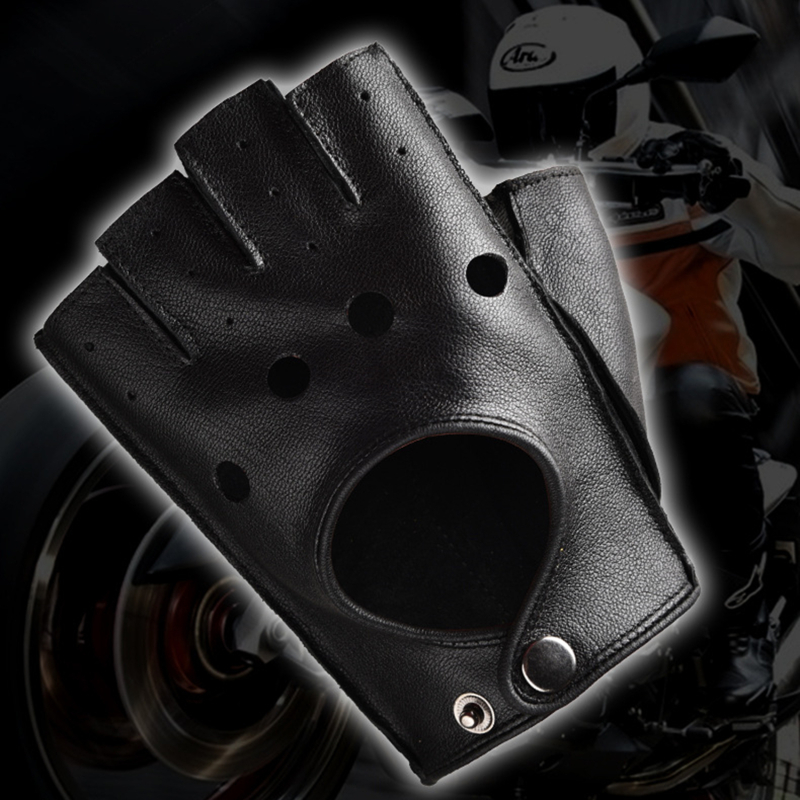 Leather Gloves Men's Half Fing - Leather Driving Glove 评论和价格