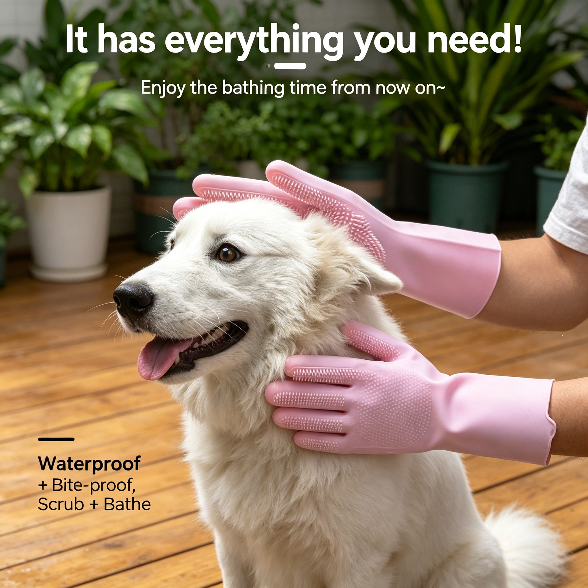 Silicone Pet Bathing Glove, Mu - Rubber Glove Cleaning 评论和价格