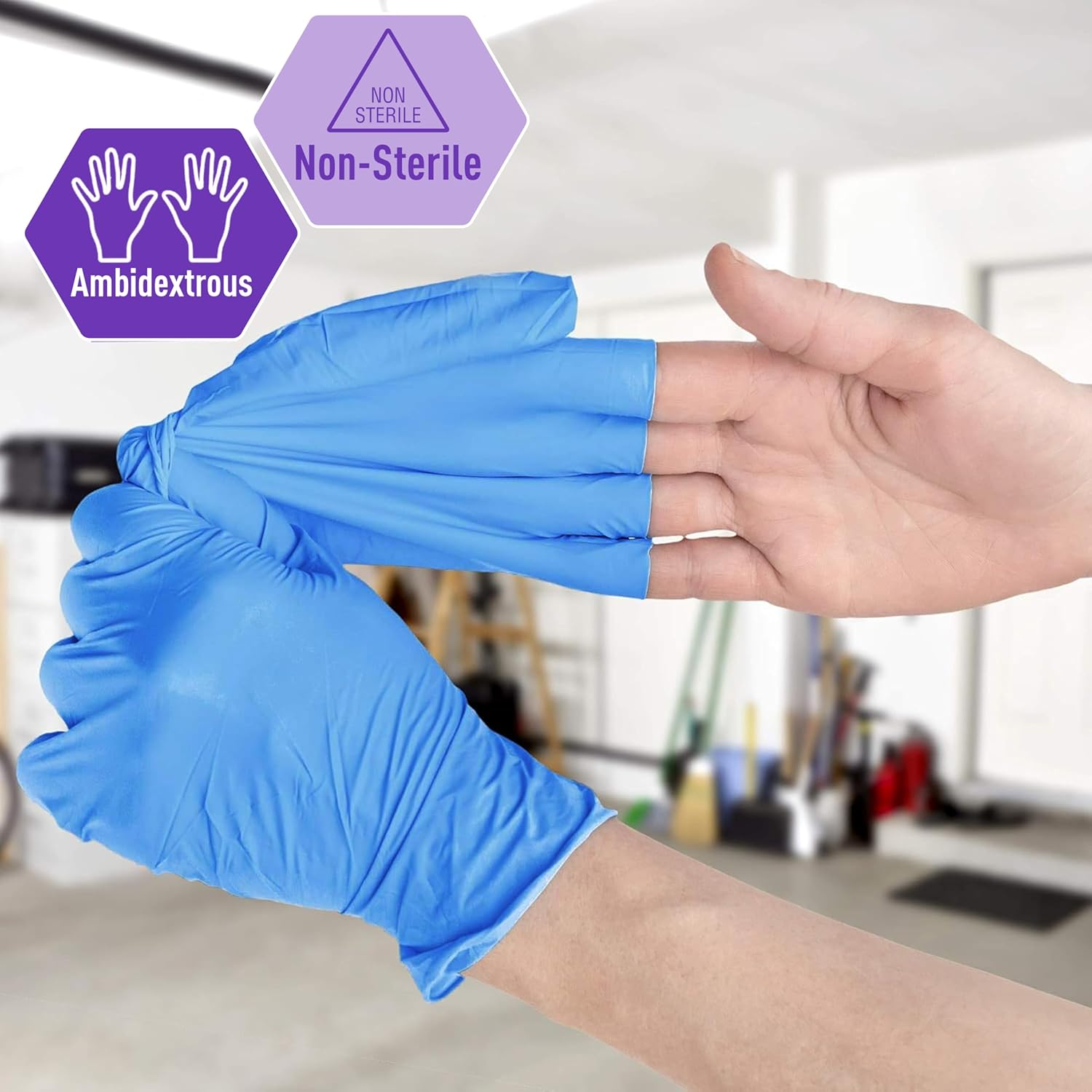 Powder-Free Nitrile/Vinyl Blen - Exam Glove Nitrile 评论和价格