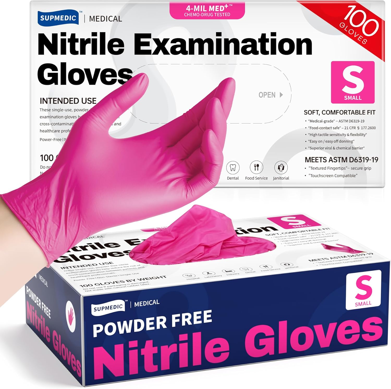 4 Mil Nitrile Exam Gloves, Pow - Exam Glove Nitrile 评论和价格