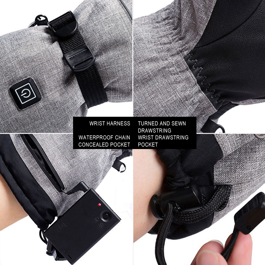 Electric Heated Gloves Men Wom - Ski Glove Waterproof 评论和价格