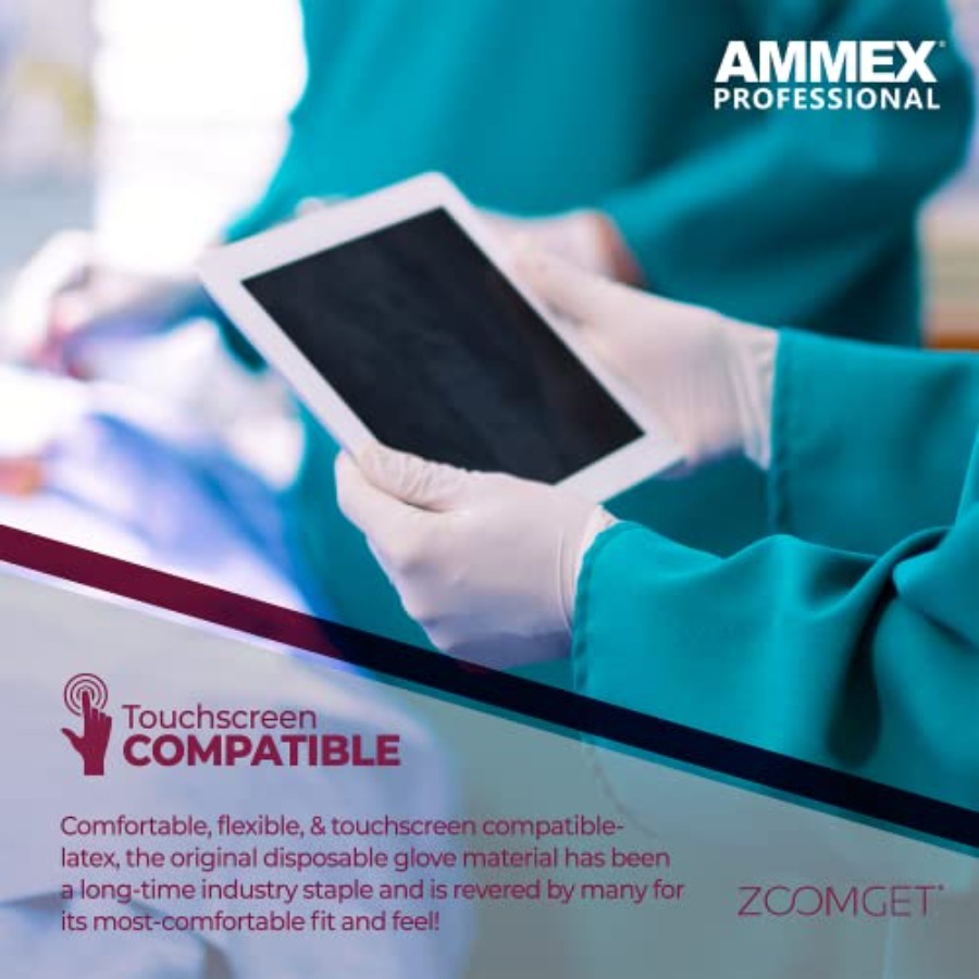 AMMEX White Latex Disposable E - Latex Disposable Glove 评论和价格