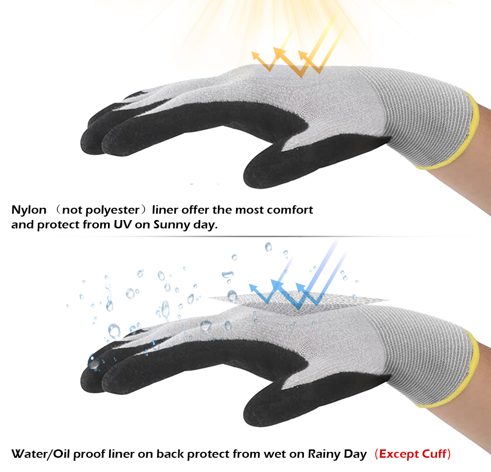 1pc Quick Water Repellent Nylo - Nitrile Mechanic Glove 评论和价格