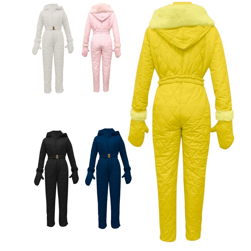 Couple's Solid Color Ski Suit, - Ski Glove Waterproof 评论和价格