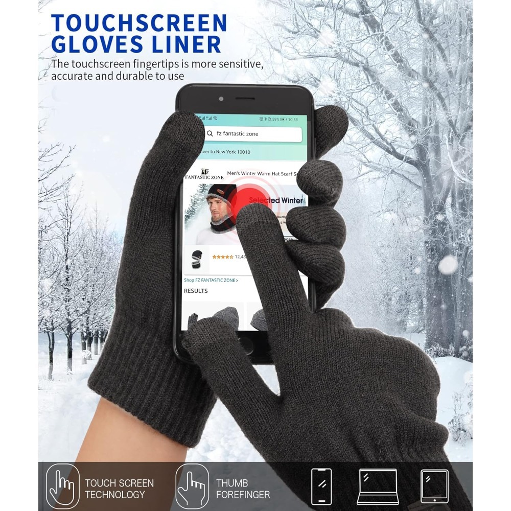 Women's Winter Touchscreen Woo - Wool Glove Lined 评论和价格
