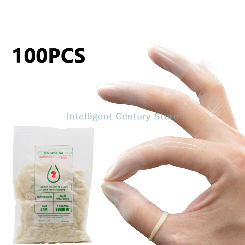 100 Pcs Rubber Non-slip Anti-s - Latex Disposable Glove 评论和价格