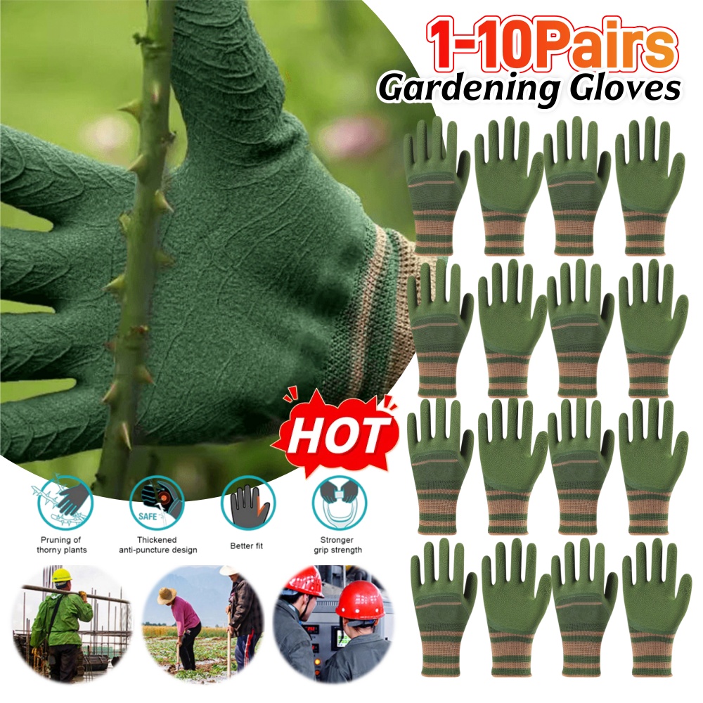 1-10Pairs Gardening Gloves Wat - Gardening Glove Waterproof 评论和价格